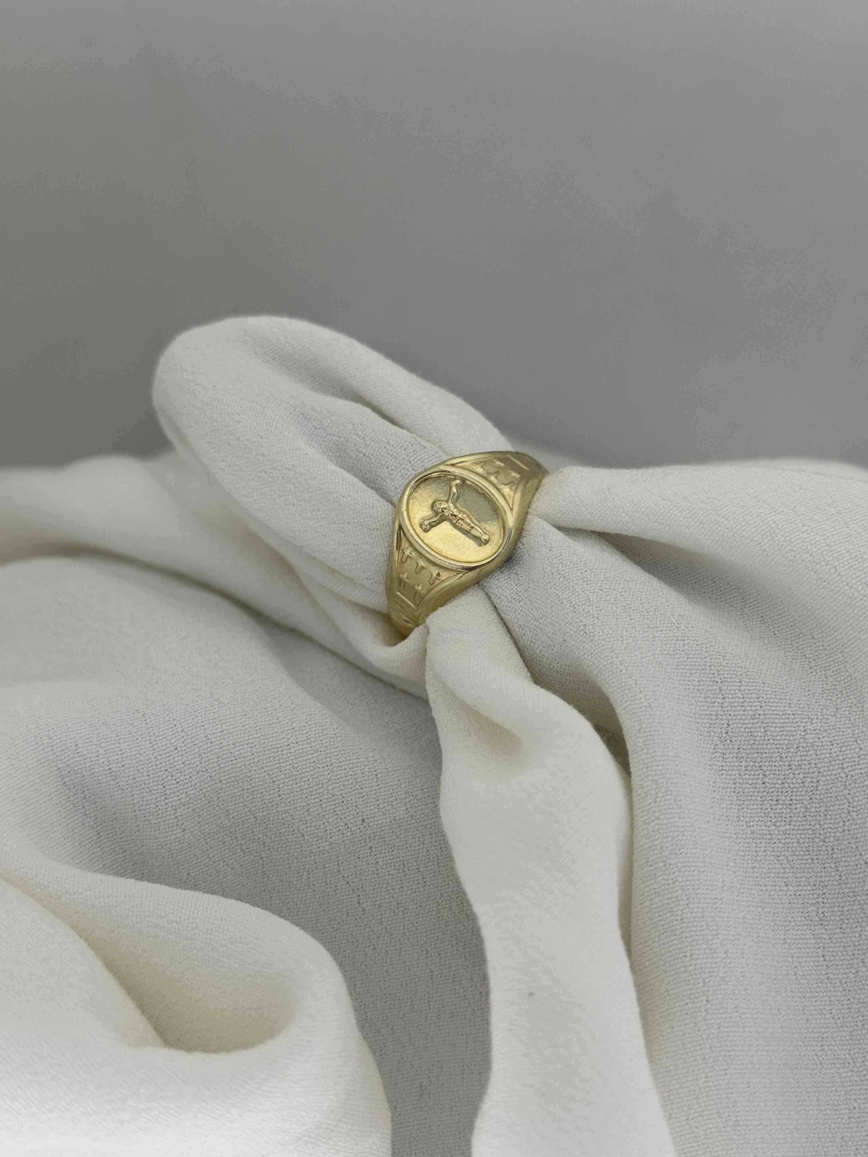 Anillo Macizo Cristo Cuadrados