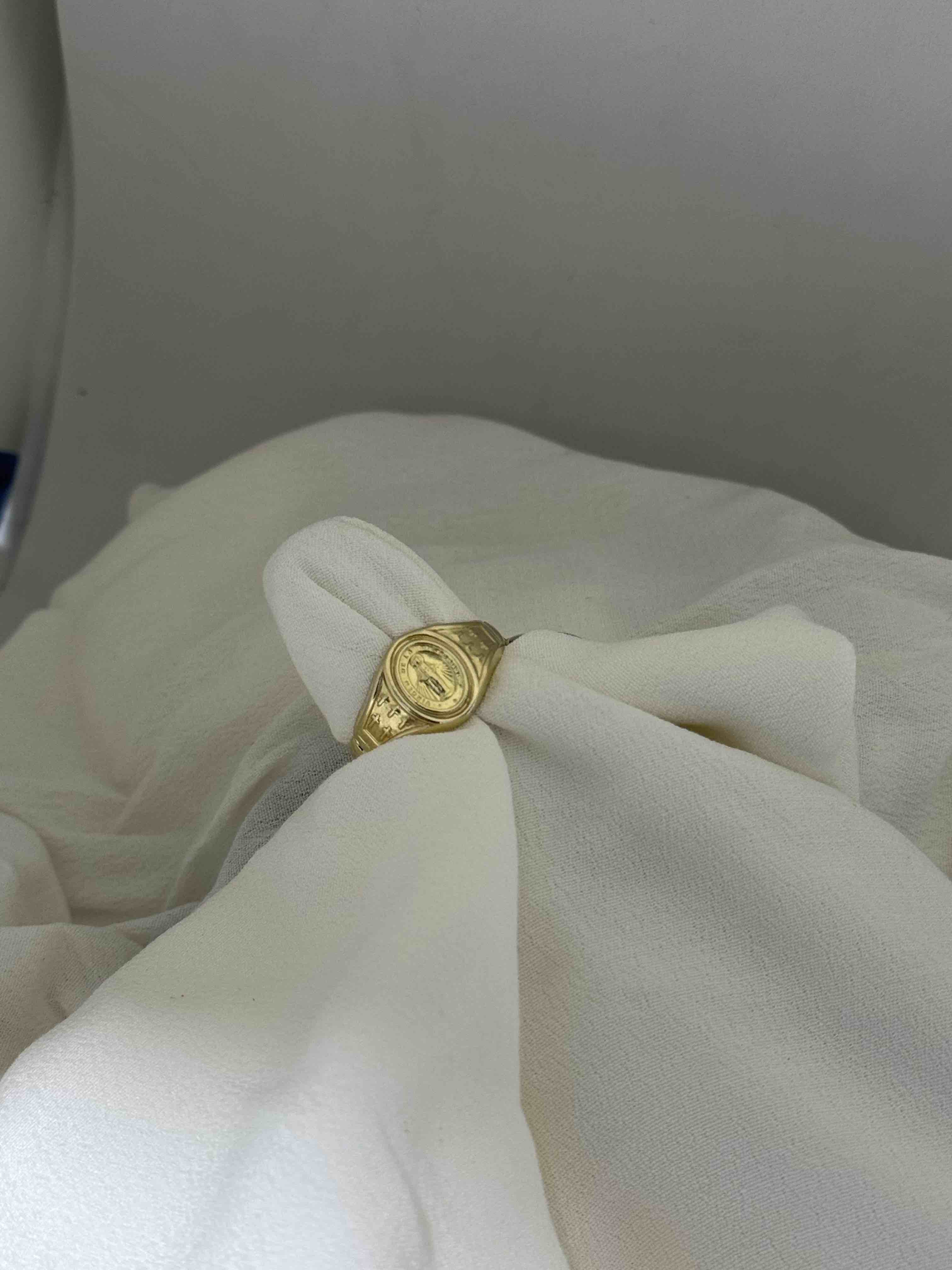 Anillo Macizo Virgen Guadalupe Redondo