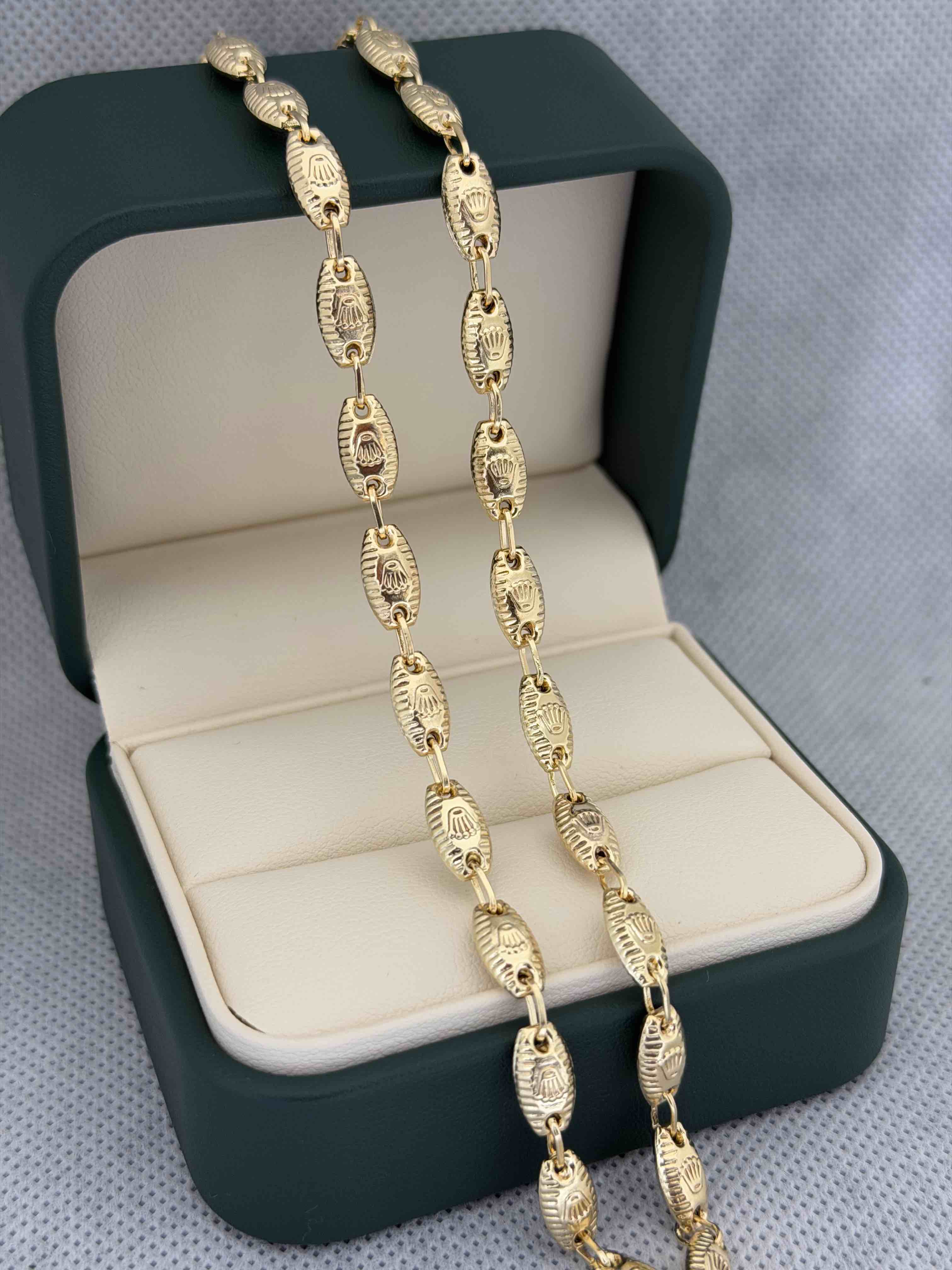 Cadena rústica Rolex ovalada 60cm