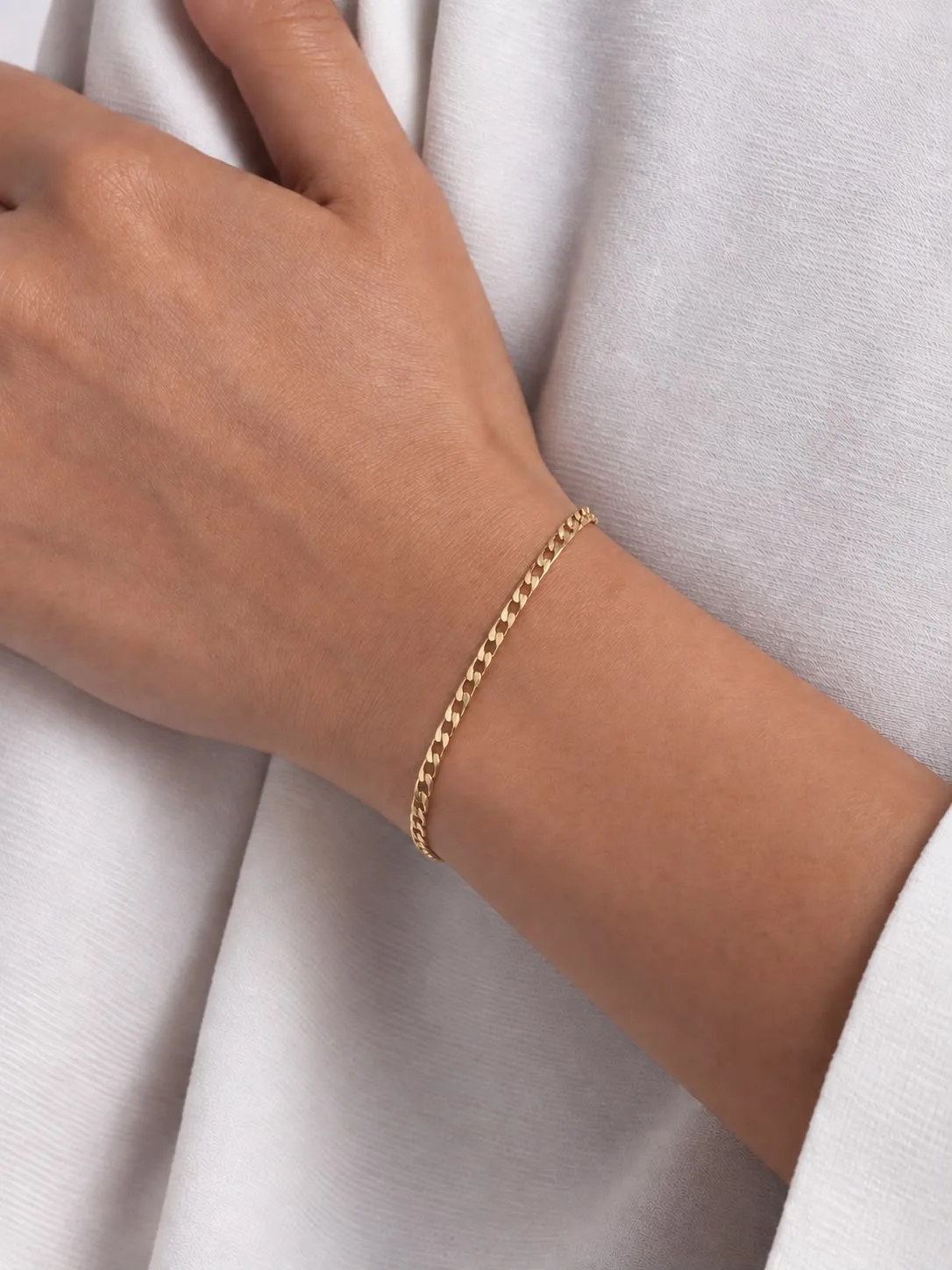 Pulsera Cubana Finita 2mm 20 cm